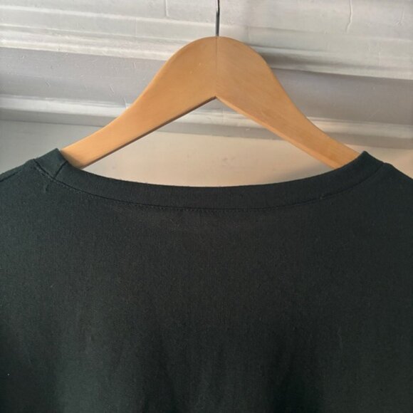 Zara Trafaluc Hunter Green Wide Long Sleeve Top Faux Fur Cuff Size S - Picture 8 of 11